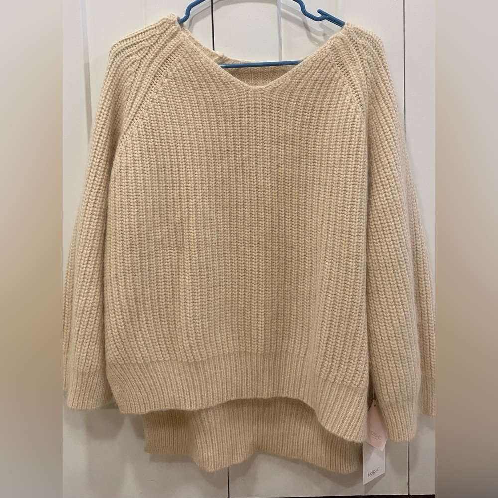 nwt cream knitted oversize sweater